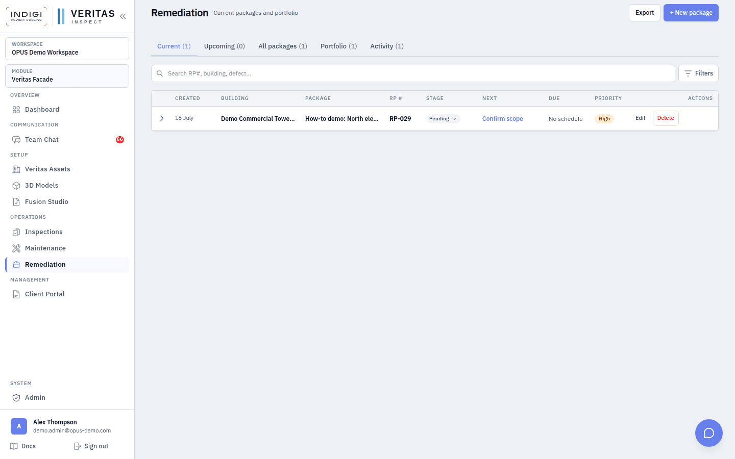 Remediation hub listing packages
